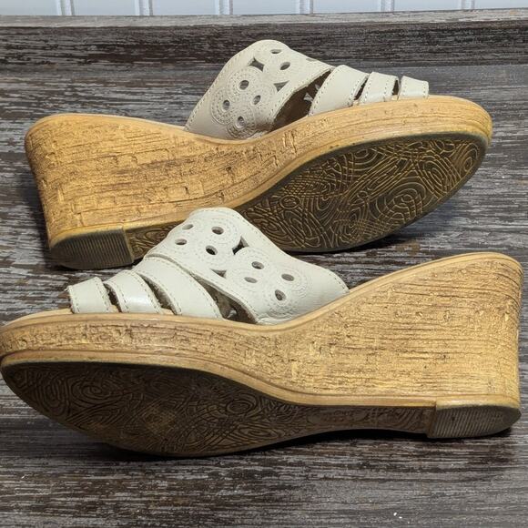 Spring Step Women's Sand Leather Upper Slip On Wedge Comfort Sandal Size 39 - Picture 6 of 6